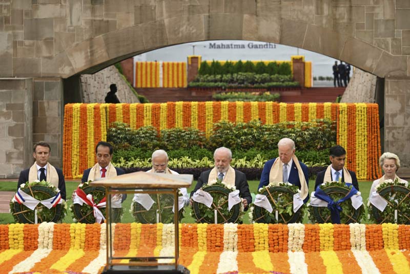 g20 leaders rajghat 